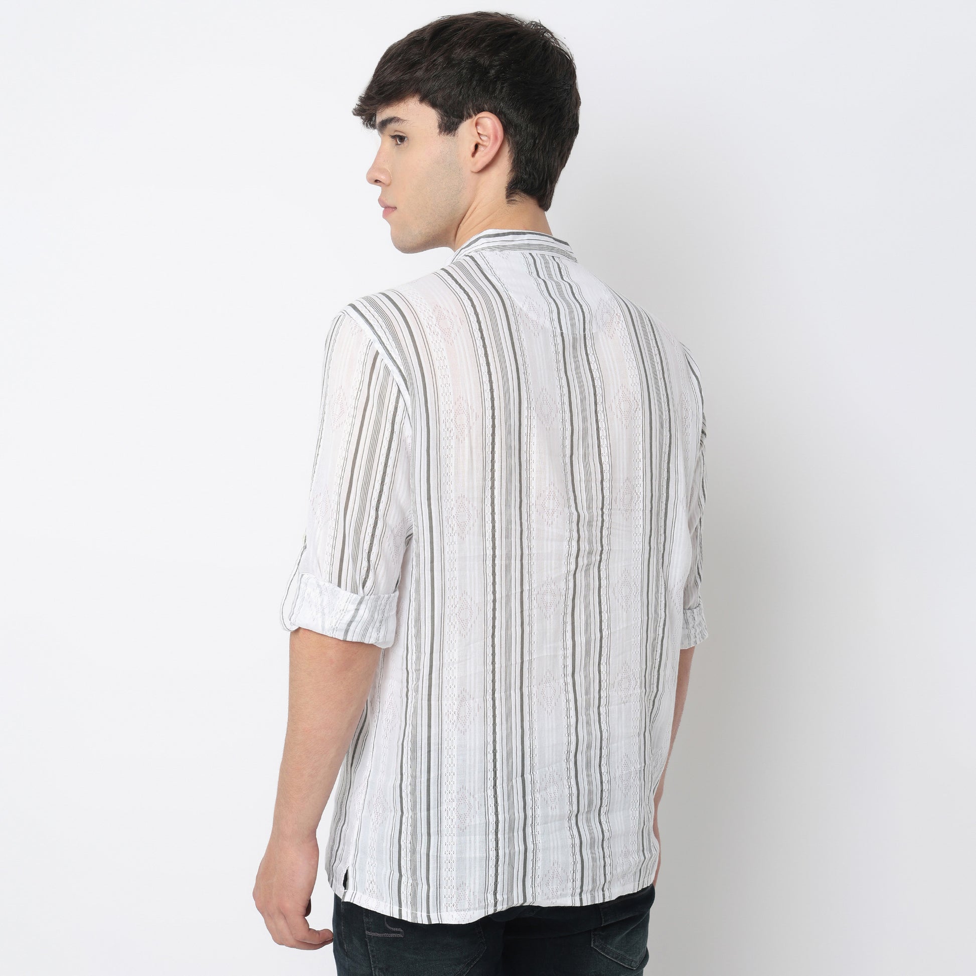 Striped Cotton Short Kurta