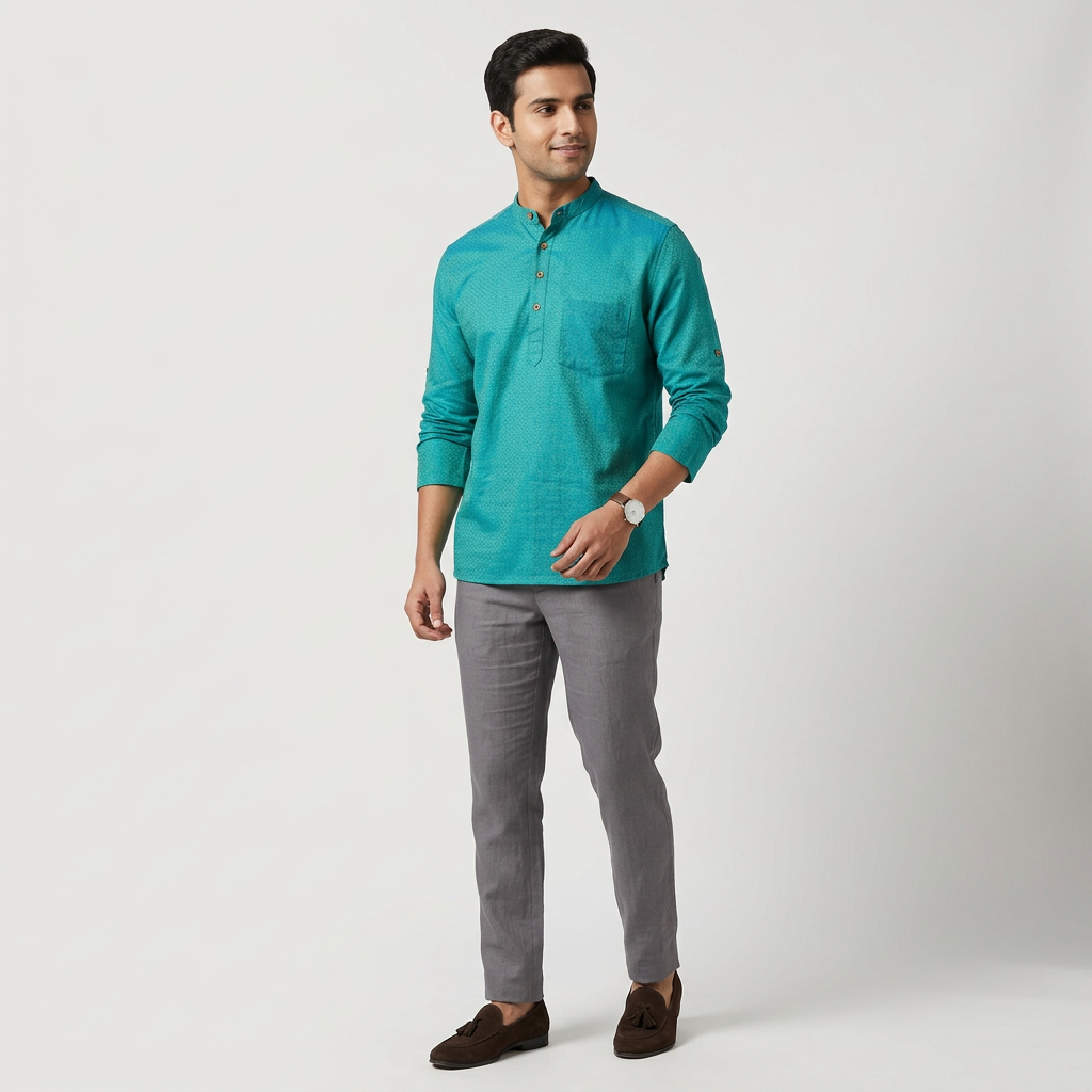 Cotton Yarn Dyed Kurta