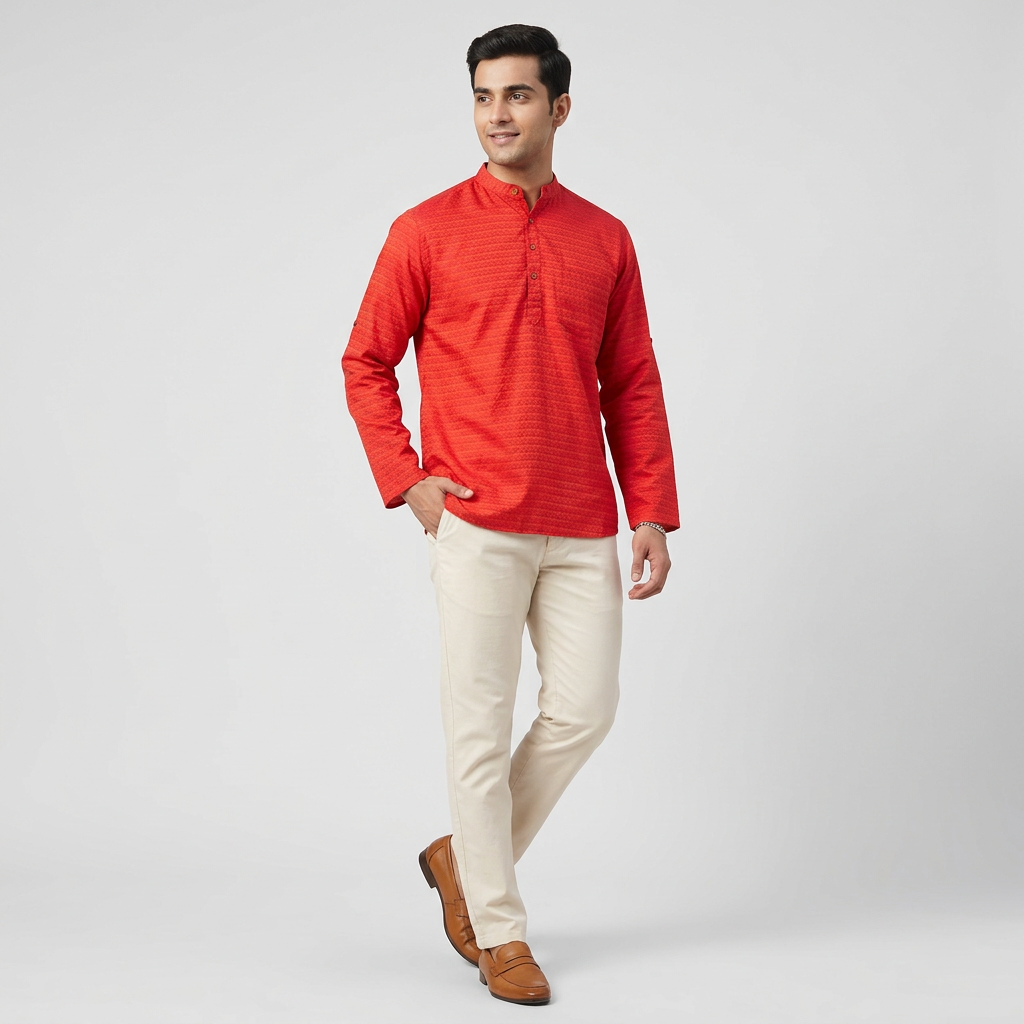 Cotton Yarn Dyed Kurta