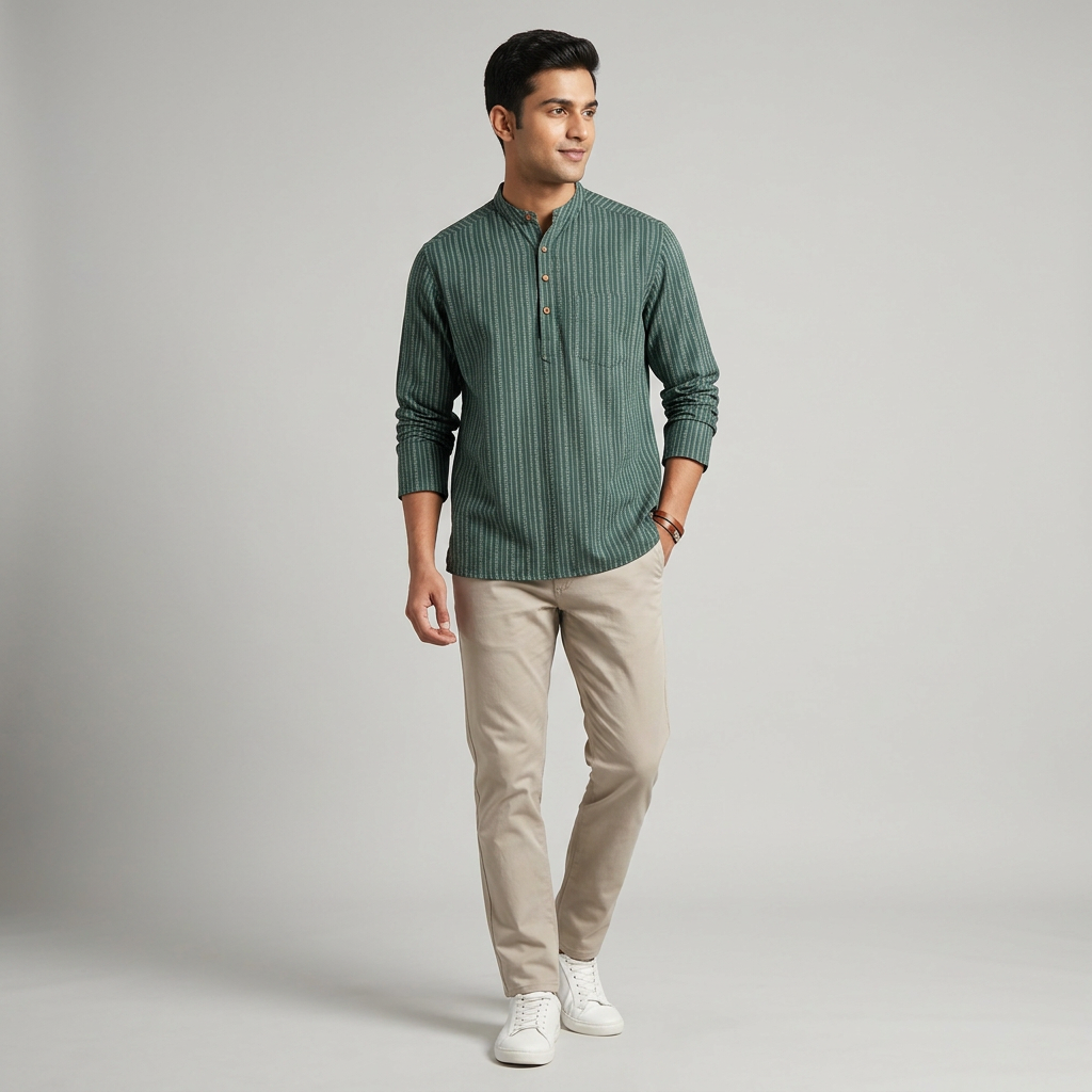 Cotton Abstract Short Kurta