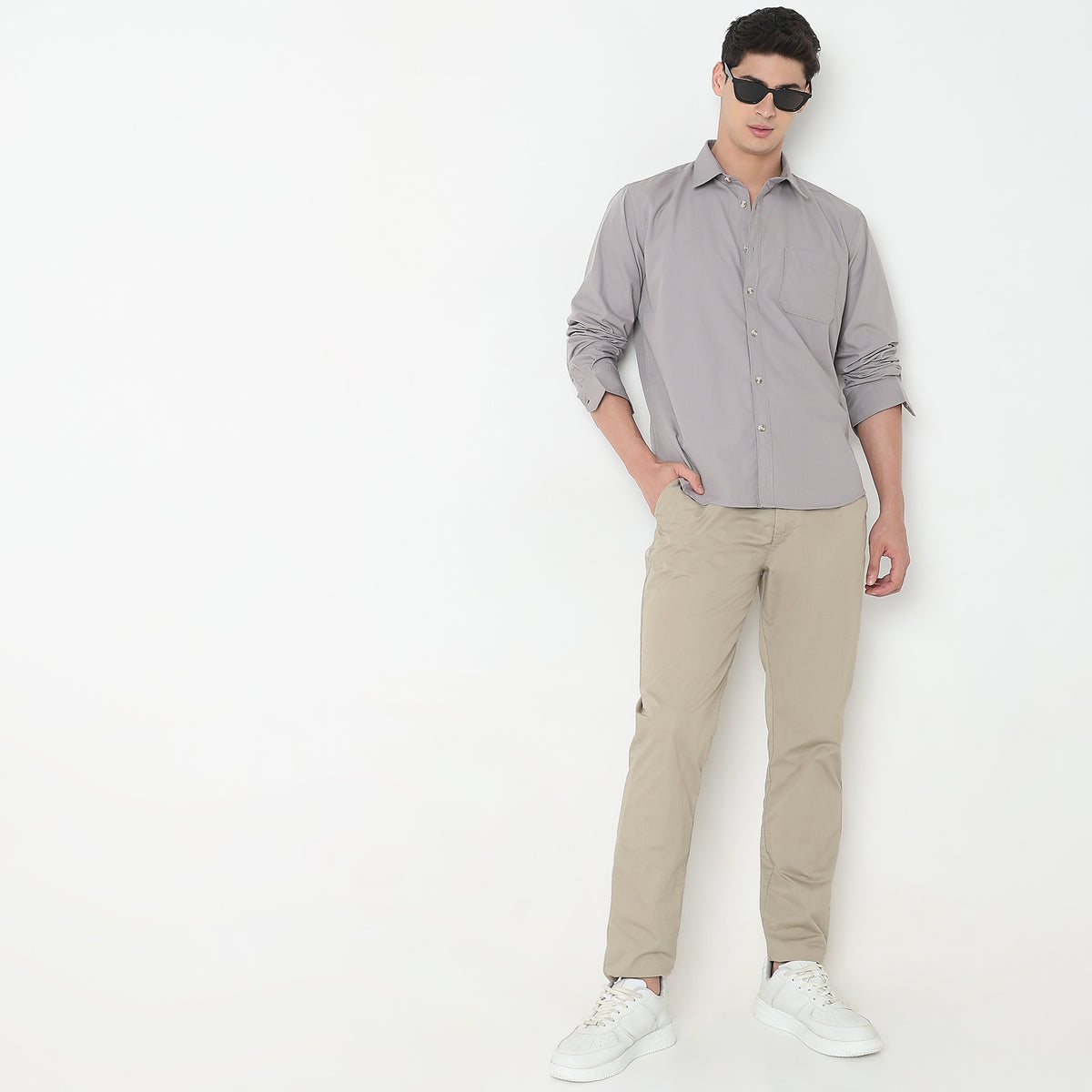 Slim Fit Solid Shirt