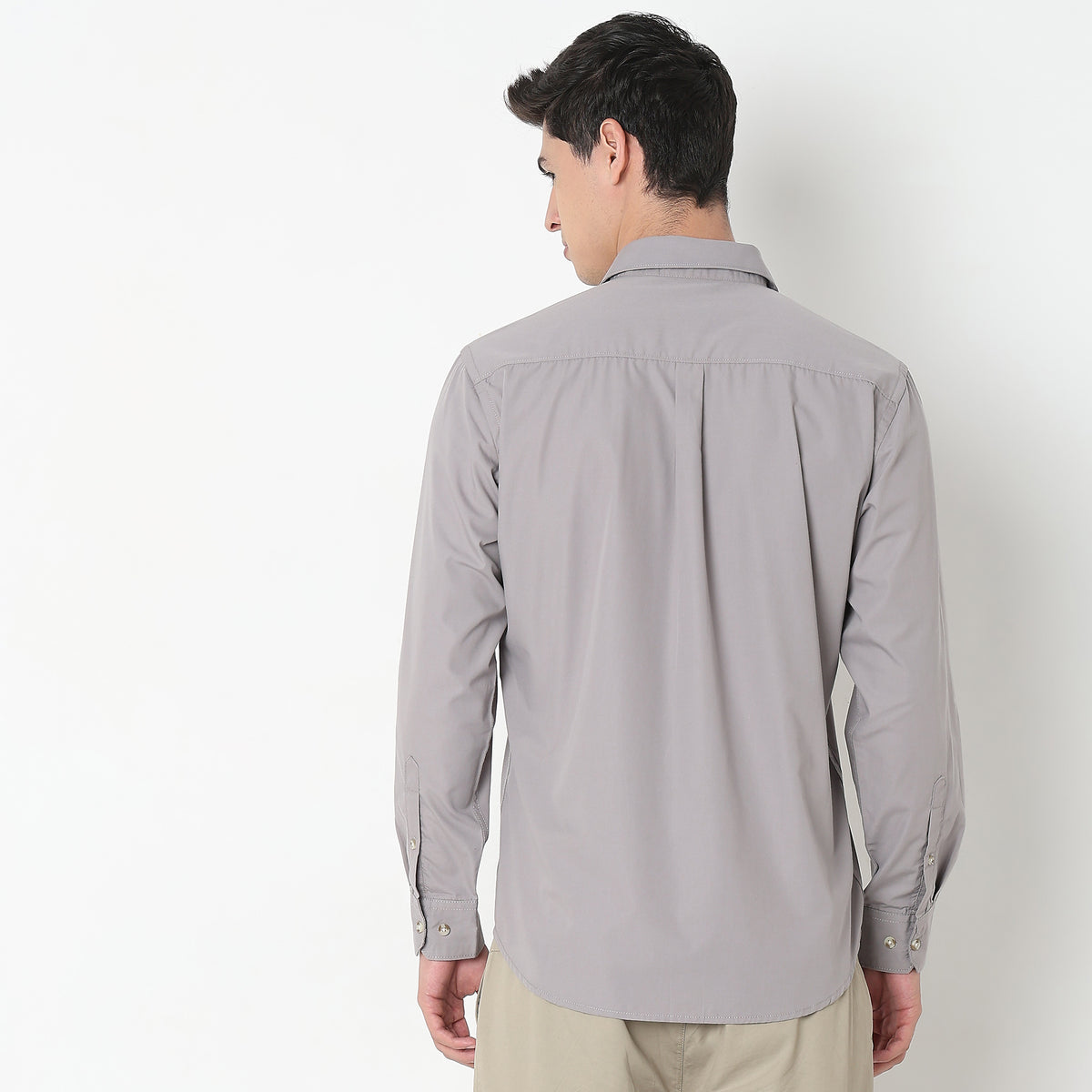 Slim Fit Solid Shirt