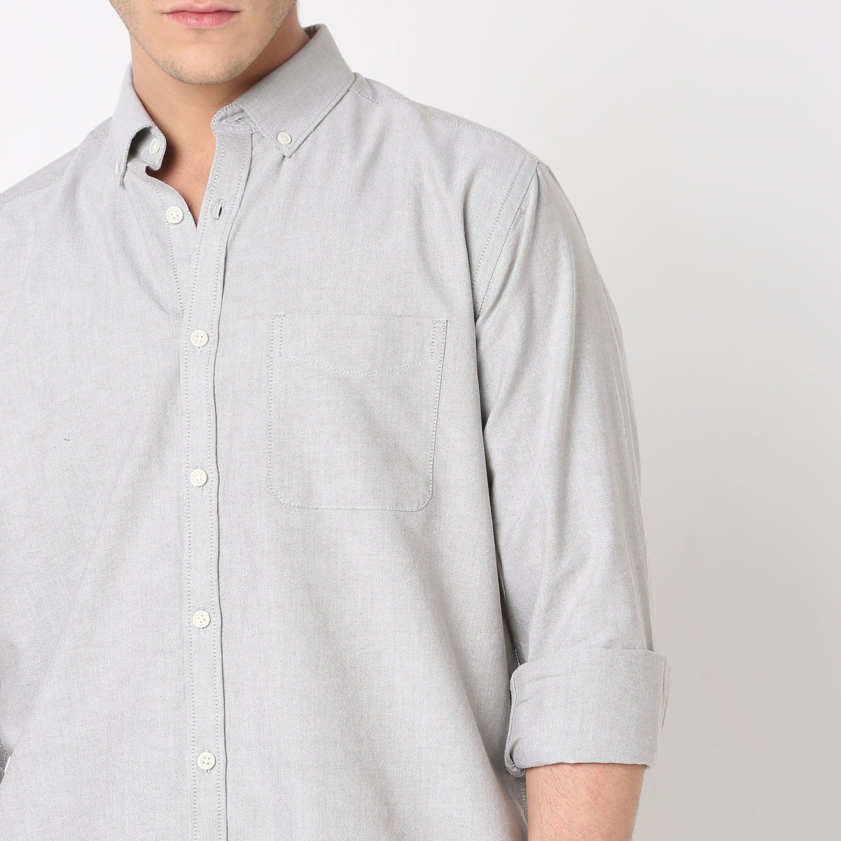 Slim Fit Solid Shirt