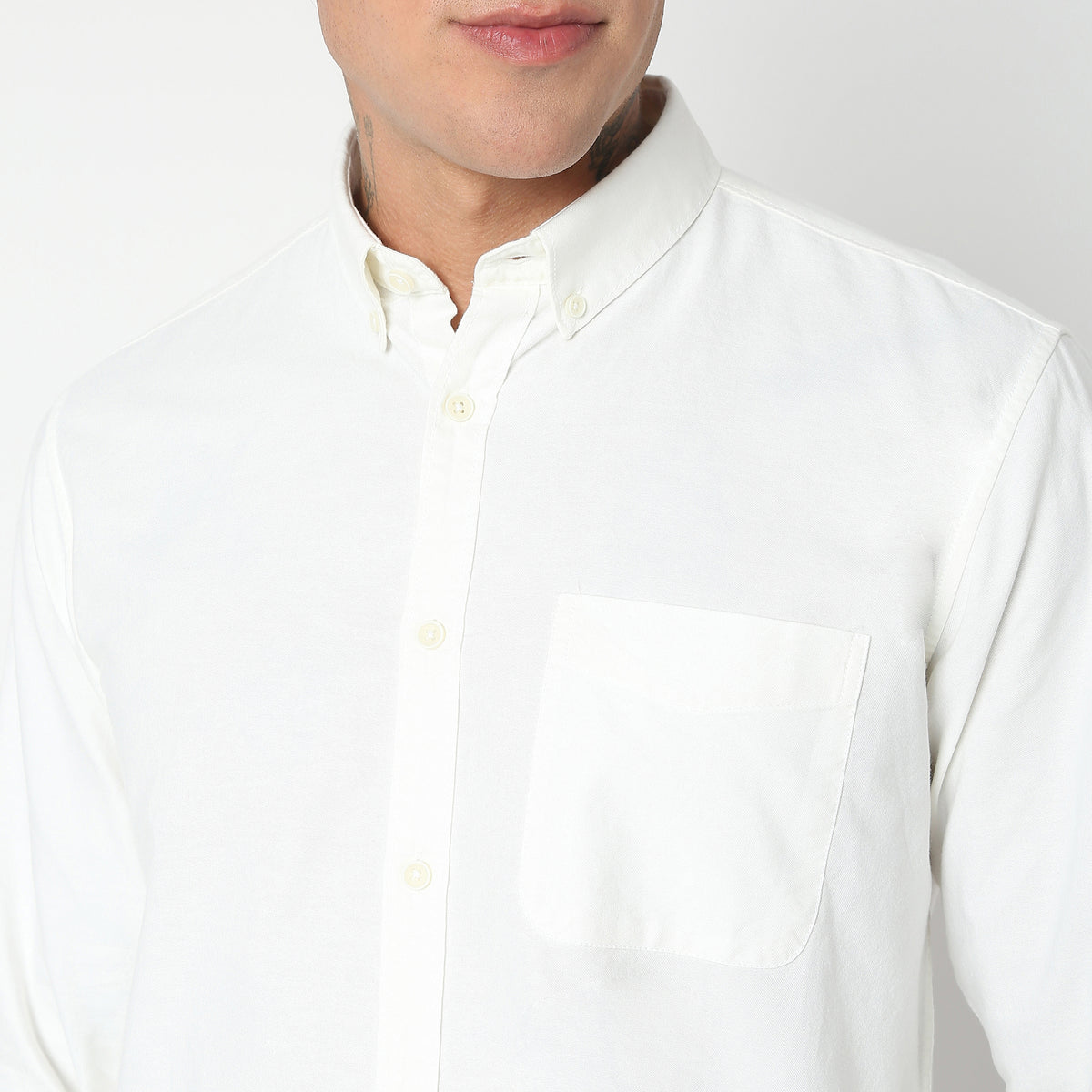 Slim Fit Solid Shirt