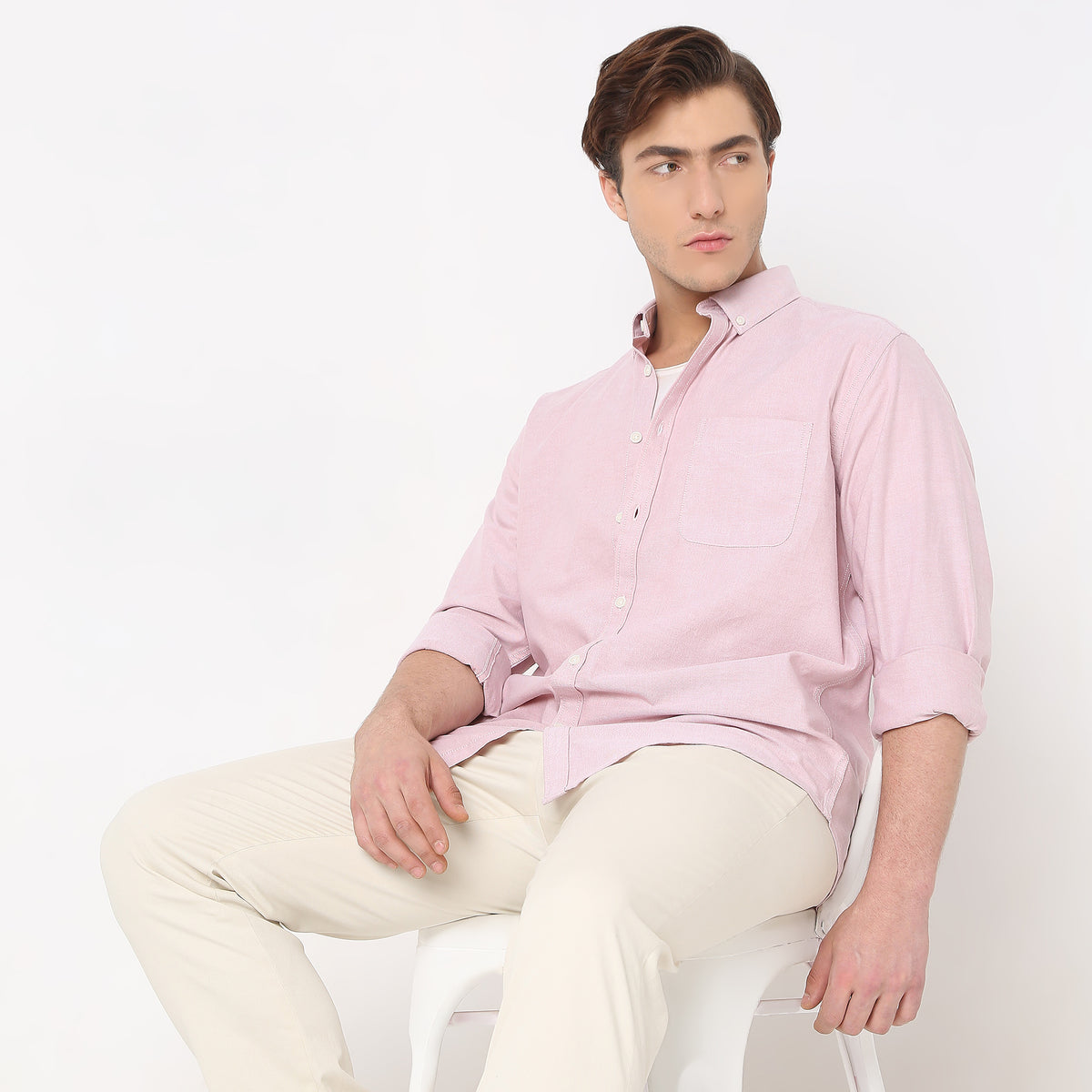 Slim Fit Solid Shirt