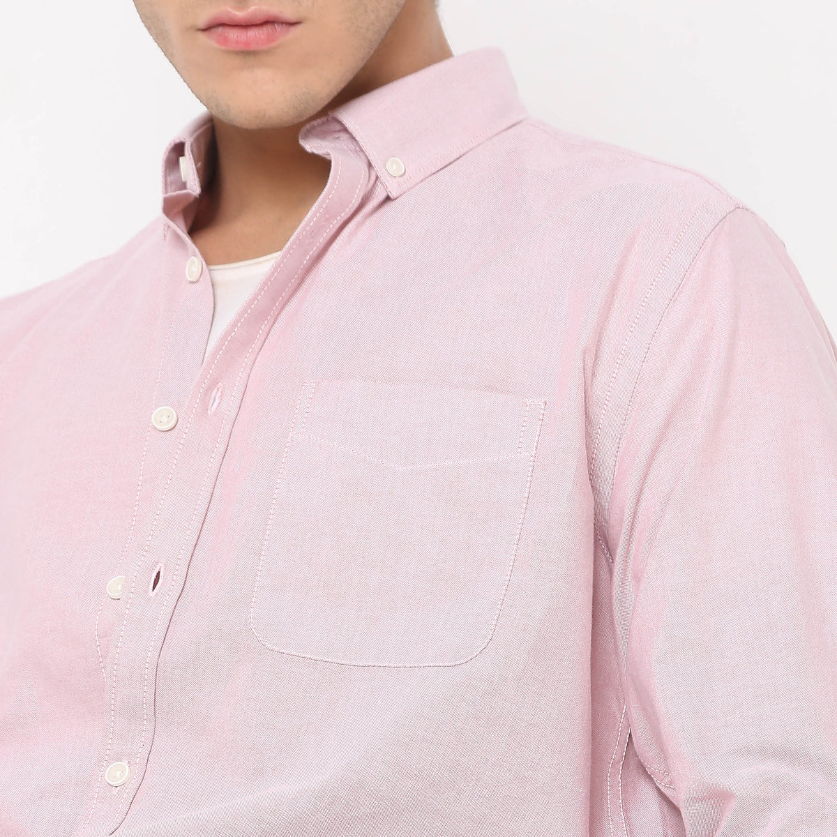 Slim Fit Solid Shirt