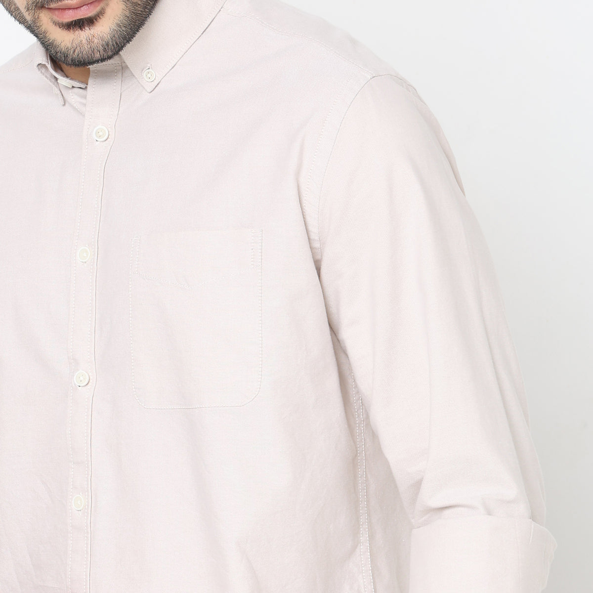 Slim Fit Solid Shirt