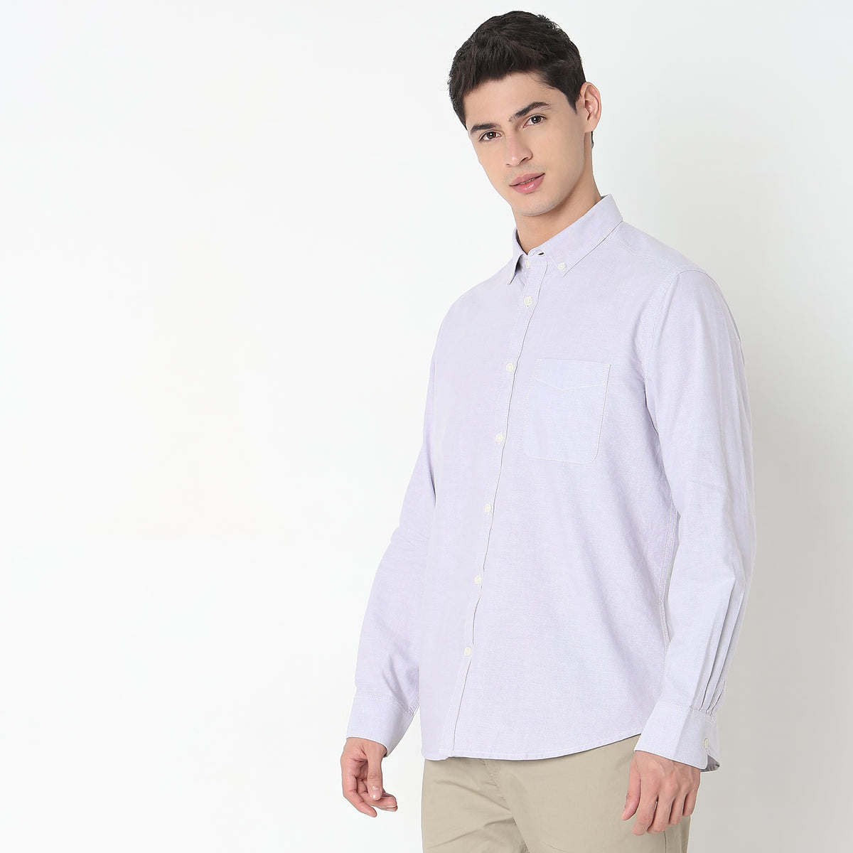 Slim Fit Solid Shirt