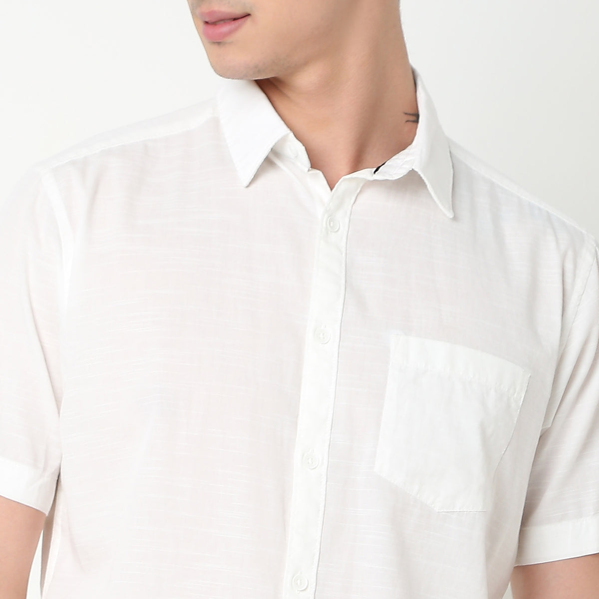 Slim Fit Solid Shirt