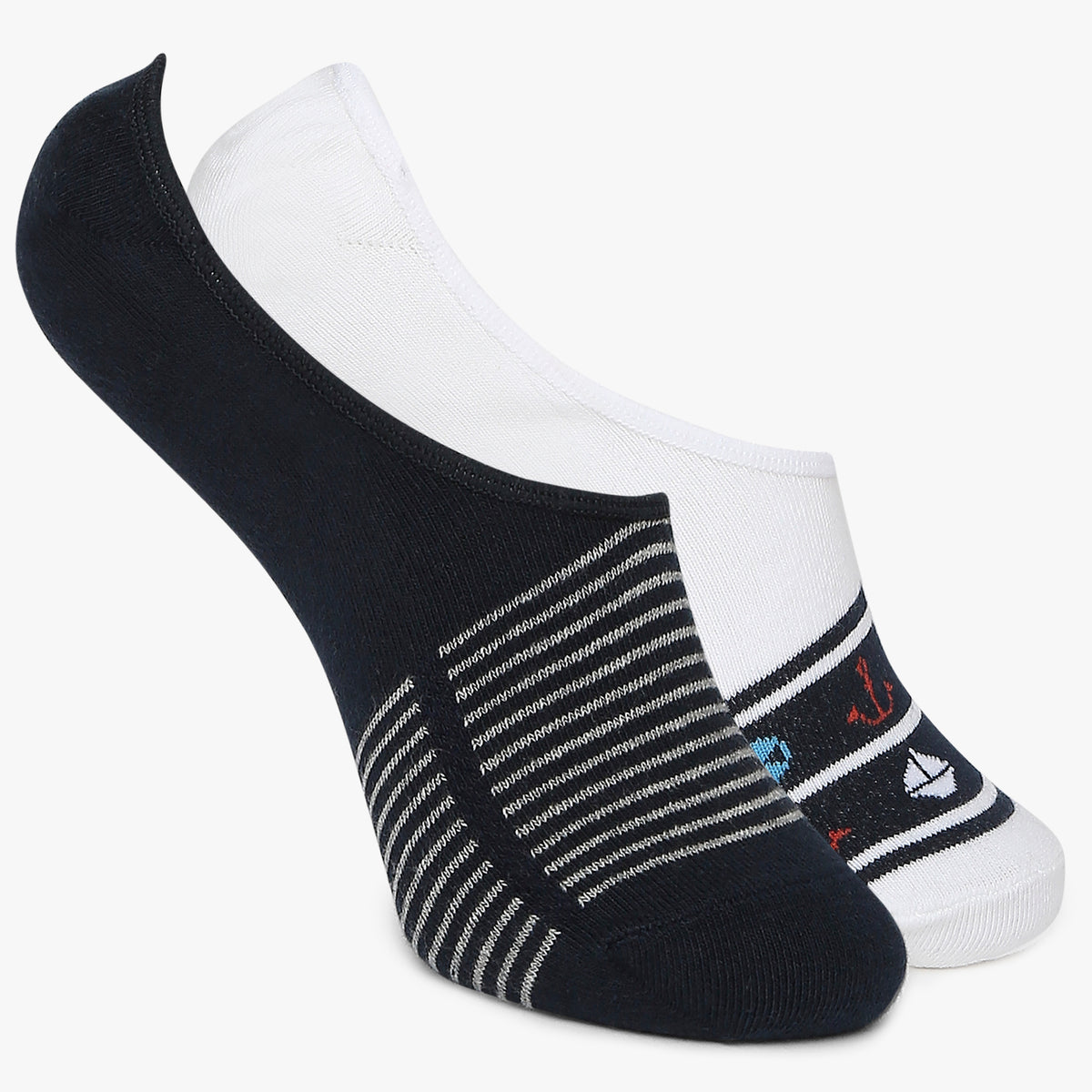 Mens Cotton Striped Socks (Pack of 2)