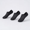 Men No Show Solid Knitted Socks - Pack of 3