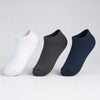 Men Ankle Length Solid Knitted Socks - Pack of 3