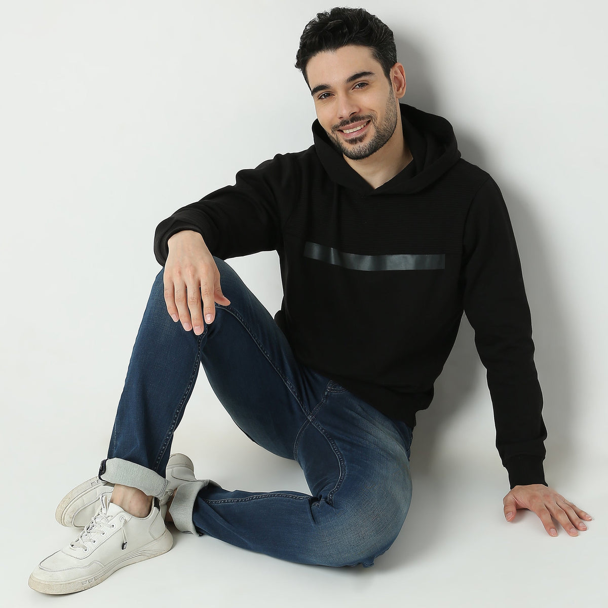 Regular Fit Solid Sweatshirt