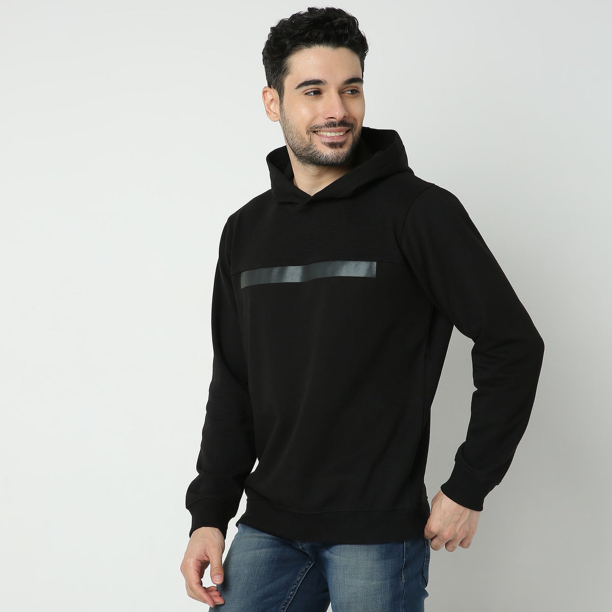 Regular Fit Solid Sweatshirt