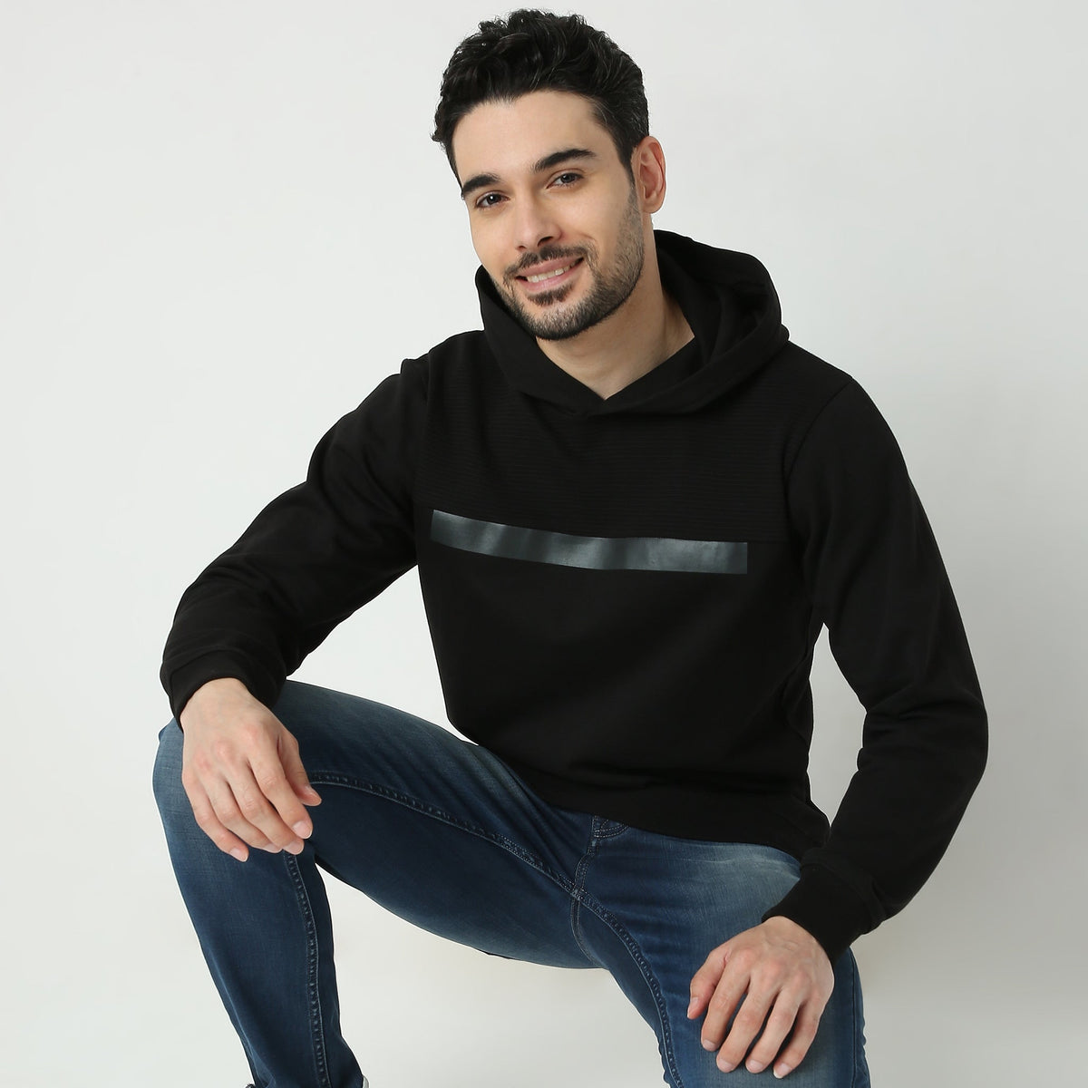 Regular Fit Solid Sweatshirt