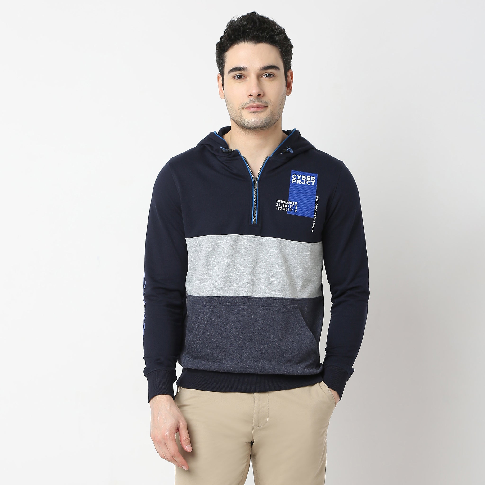 Regular Fit Solid Sweatshirt