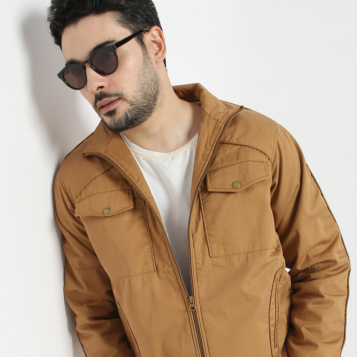 Regular Fit Solid Jacket