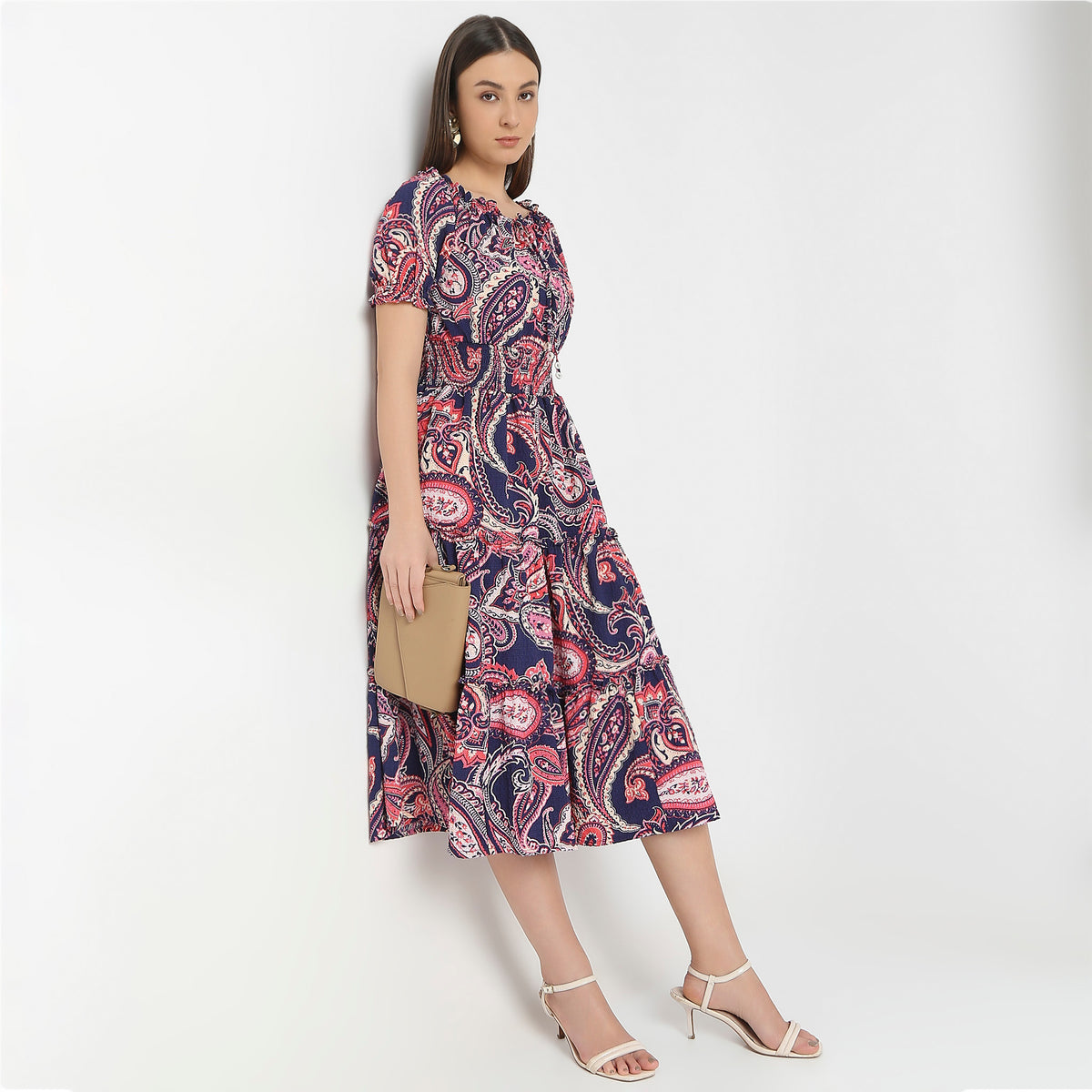 Flare Fit Printed Dress