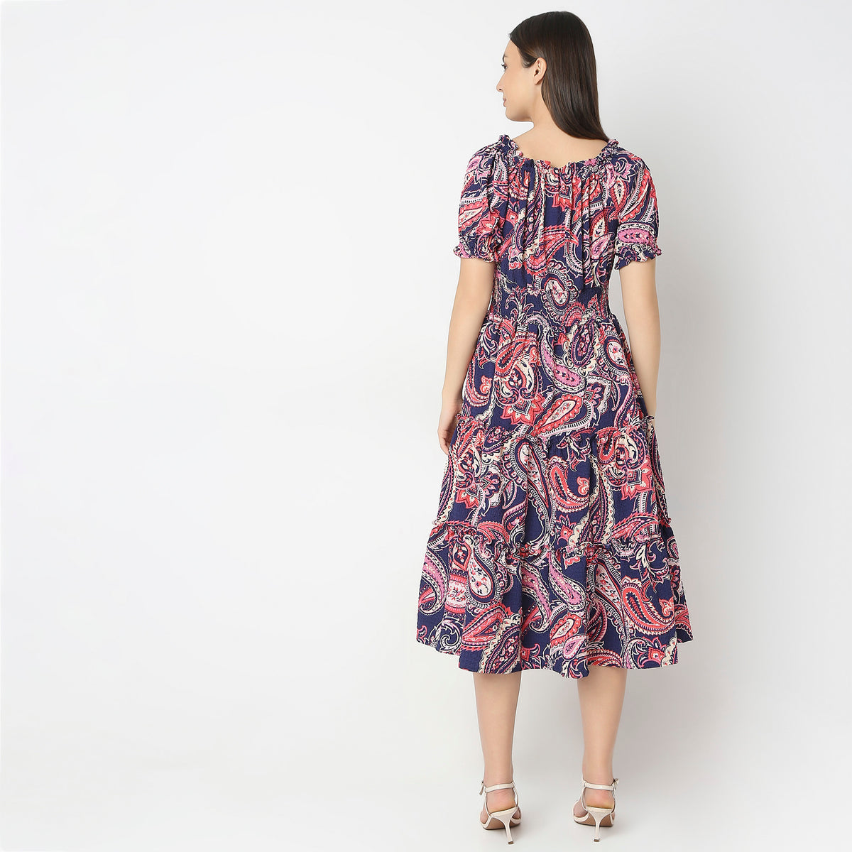 Flare Fit Printed Dress