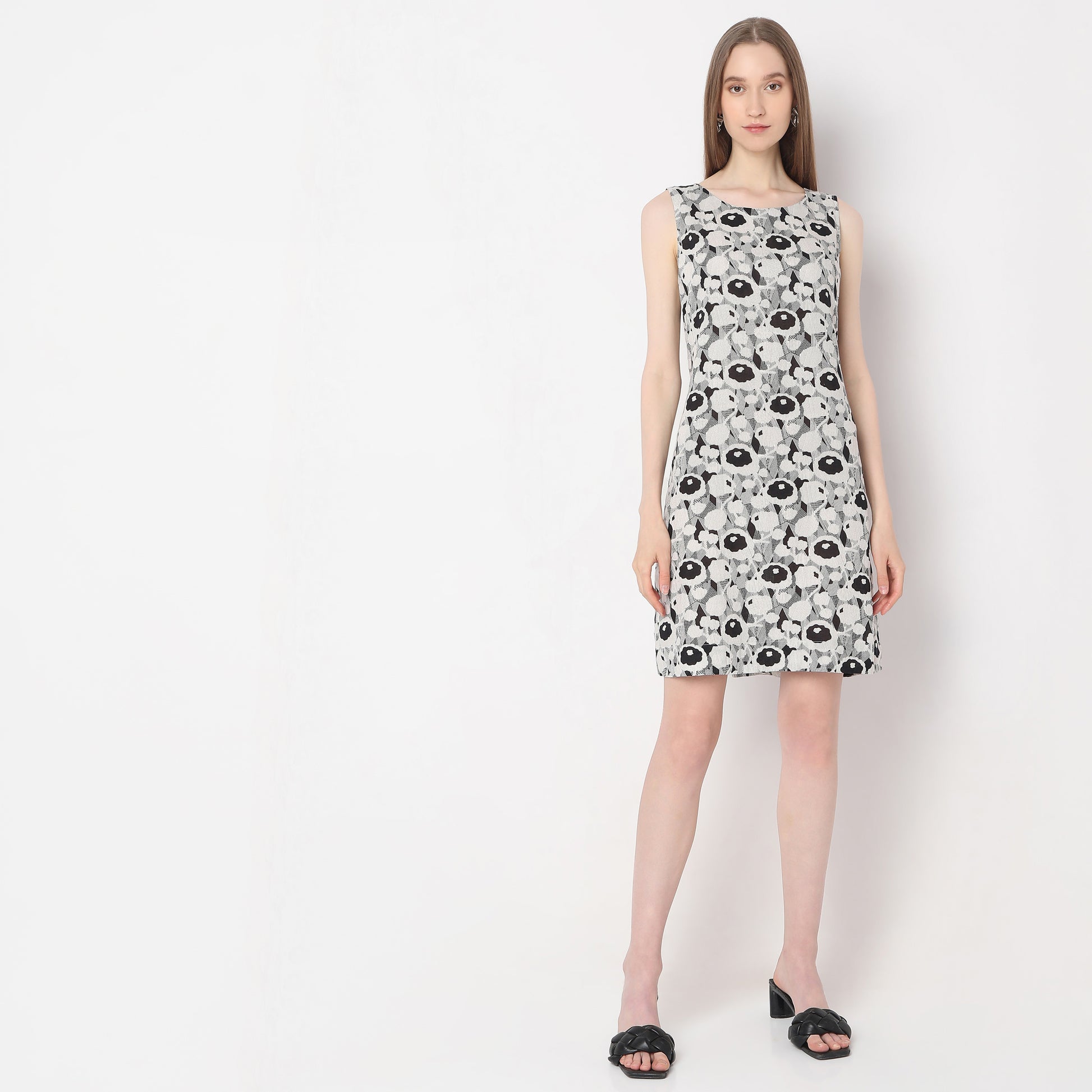 Regular Fit Printed Dress