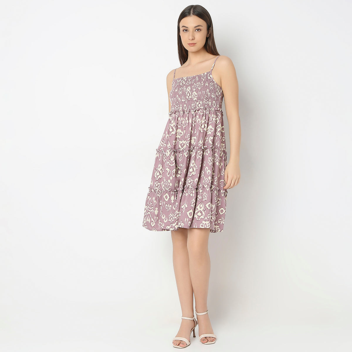 Flare Fit Printed Dress