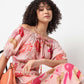 Flare Fit Printed Off Shoulder Dress