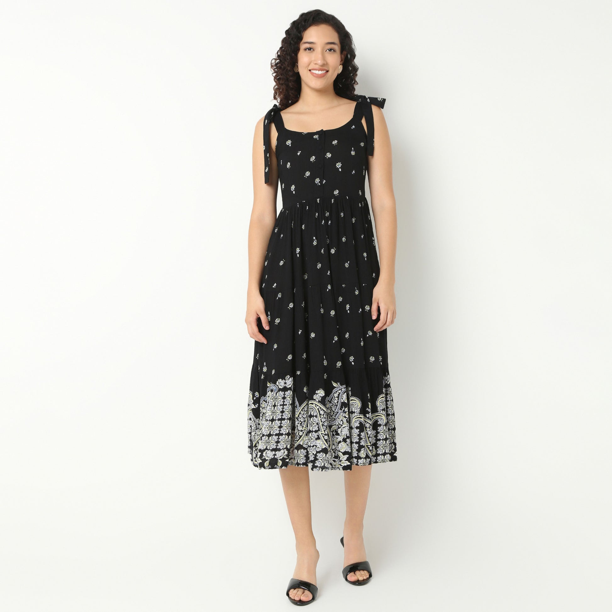 Strappy Tiered Dress