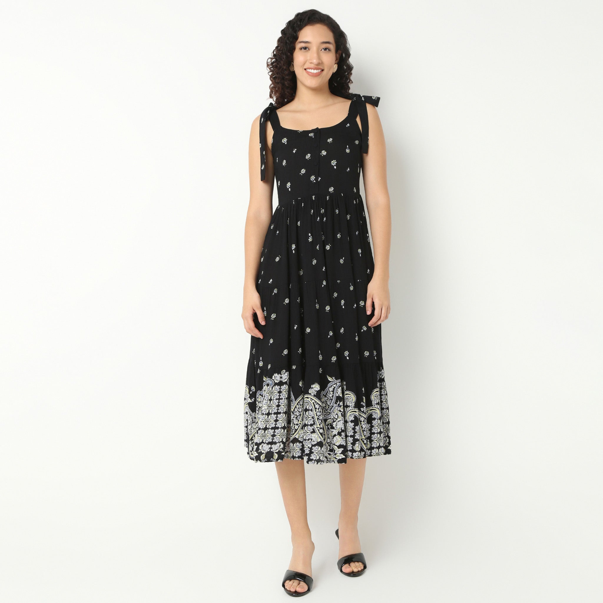 Strappy Tiered Dress