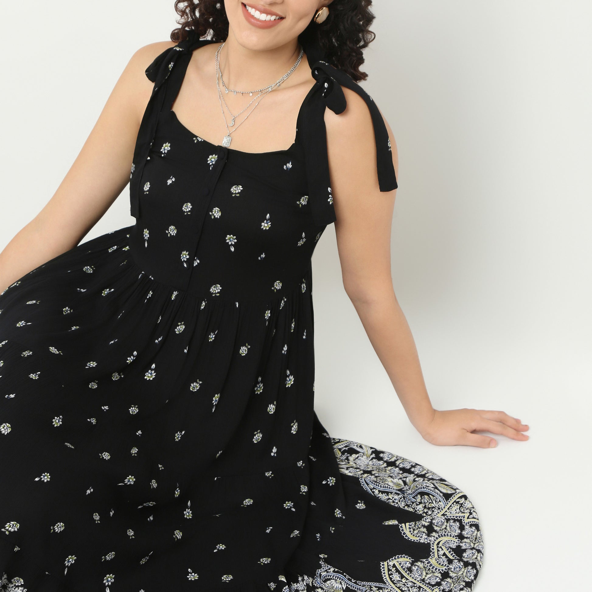 Strappy Tiered Dress