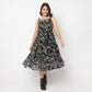 Printed Knee Length Tiered Dress