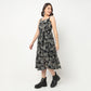Printed Knee Length Tiered Dress