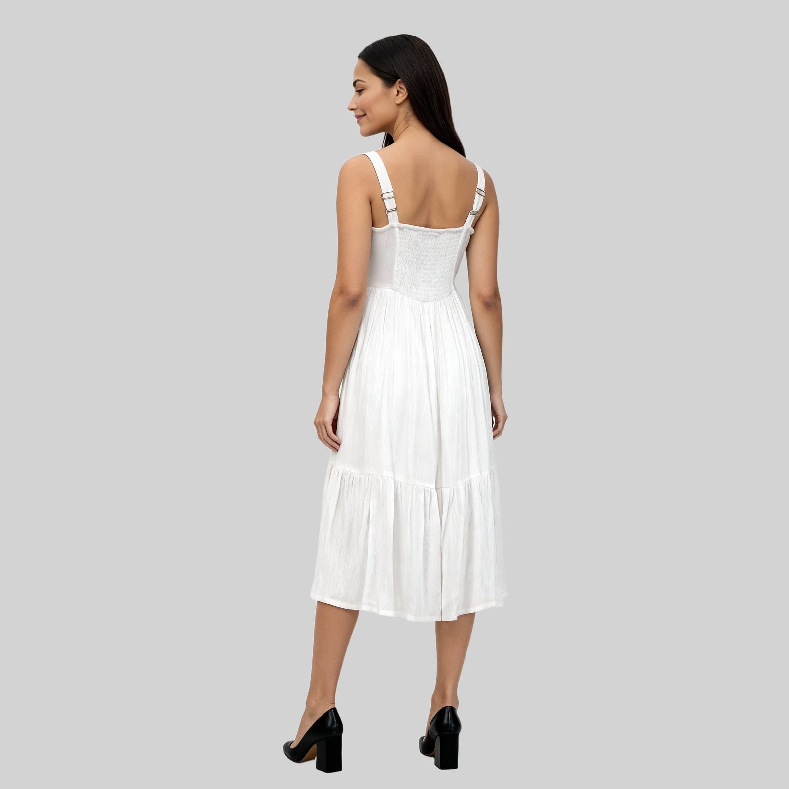 Flared Strappy Tiered Dress