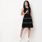Embroidered Sleeveless Shift Dress