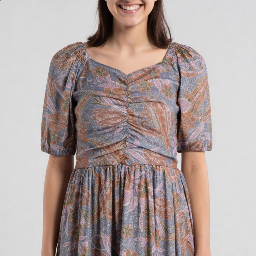 Front Rushed Dress