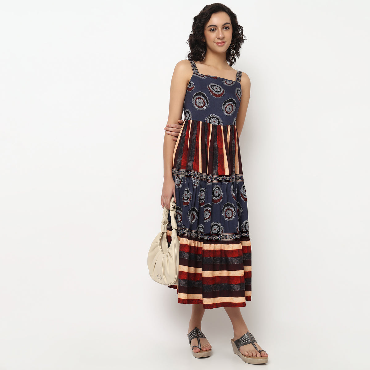 Buy Women Flare Fit Printed Sleeveless Dress  - Style Union