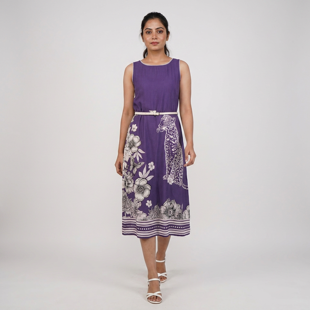 Printed Flared Dress
