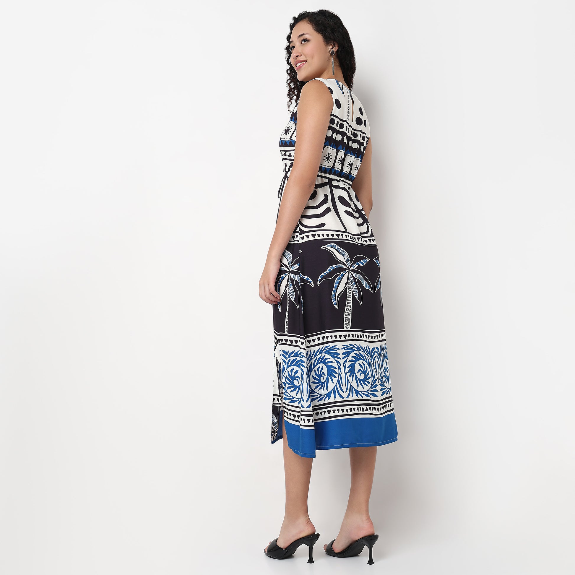 Sleeveless Printed Maxi Dress