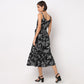 Printed Strappy Tiered Dress