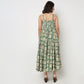 Printed Strappy Tiered Dress