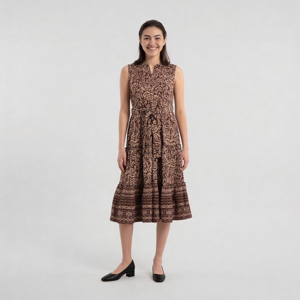 Woven Printed Flared Dress