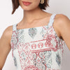 Printed Strappy Tiered Dress