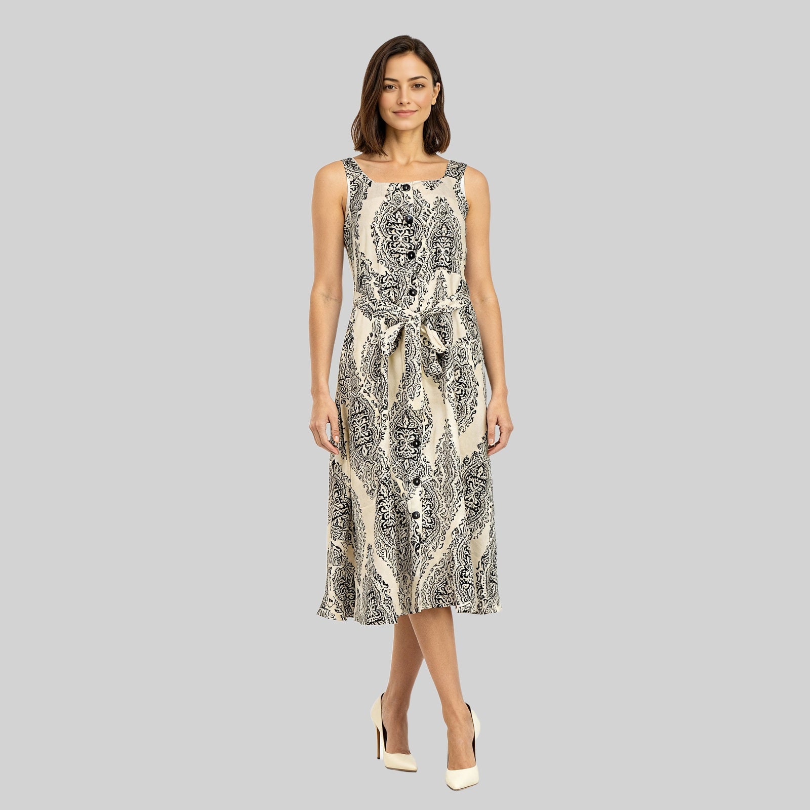 Flared Strappy A-Line Dress