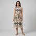 Sleeveless Printed Shirt Dress