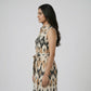 Sleeveless Printed Shirt Dress