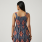 Printed Strappy Tiered Dress