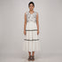 Strappy Tiered Dress With Embroidered Shrug