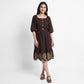 Embroidered Flared Dress