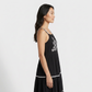 Embroidered Strappy Tiered Dress