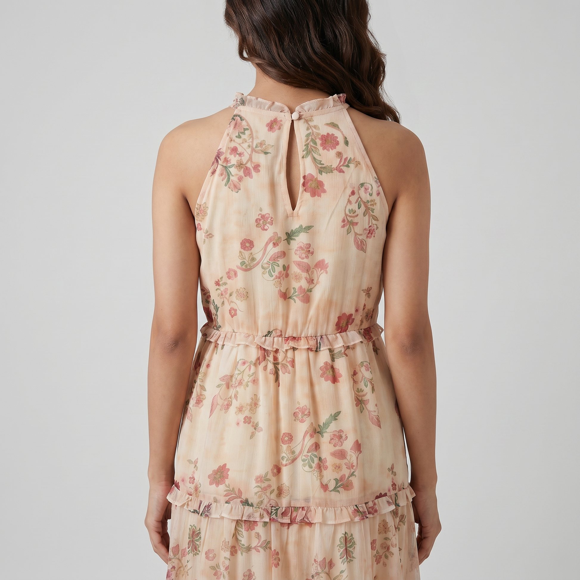 Halter Neck Tiered Dress
