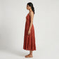 Embroidered Strappy Tiered Dress